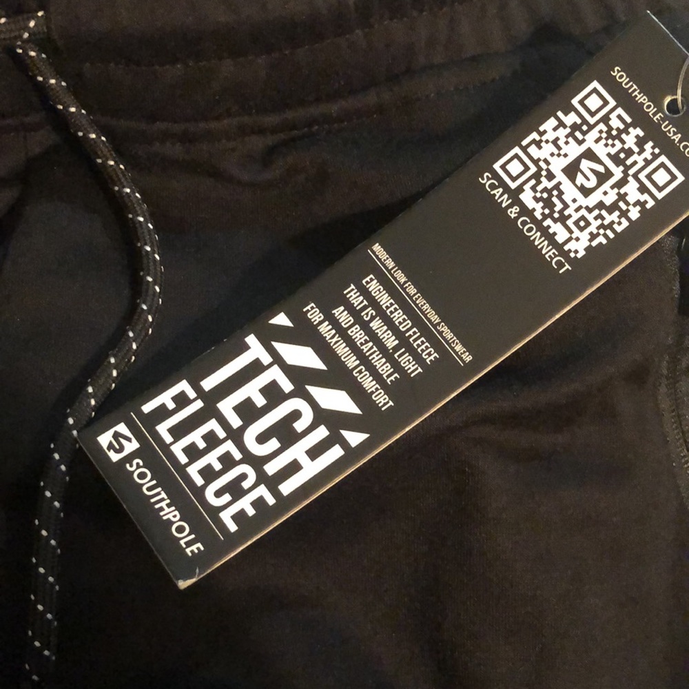 Southpole Tech Fleece Black Sweatpants - Picture 11 of 12
